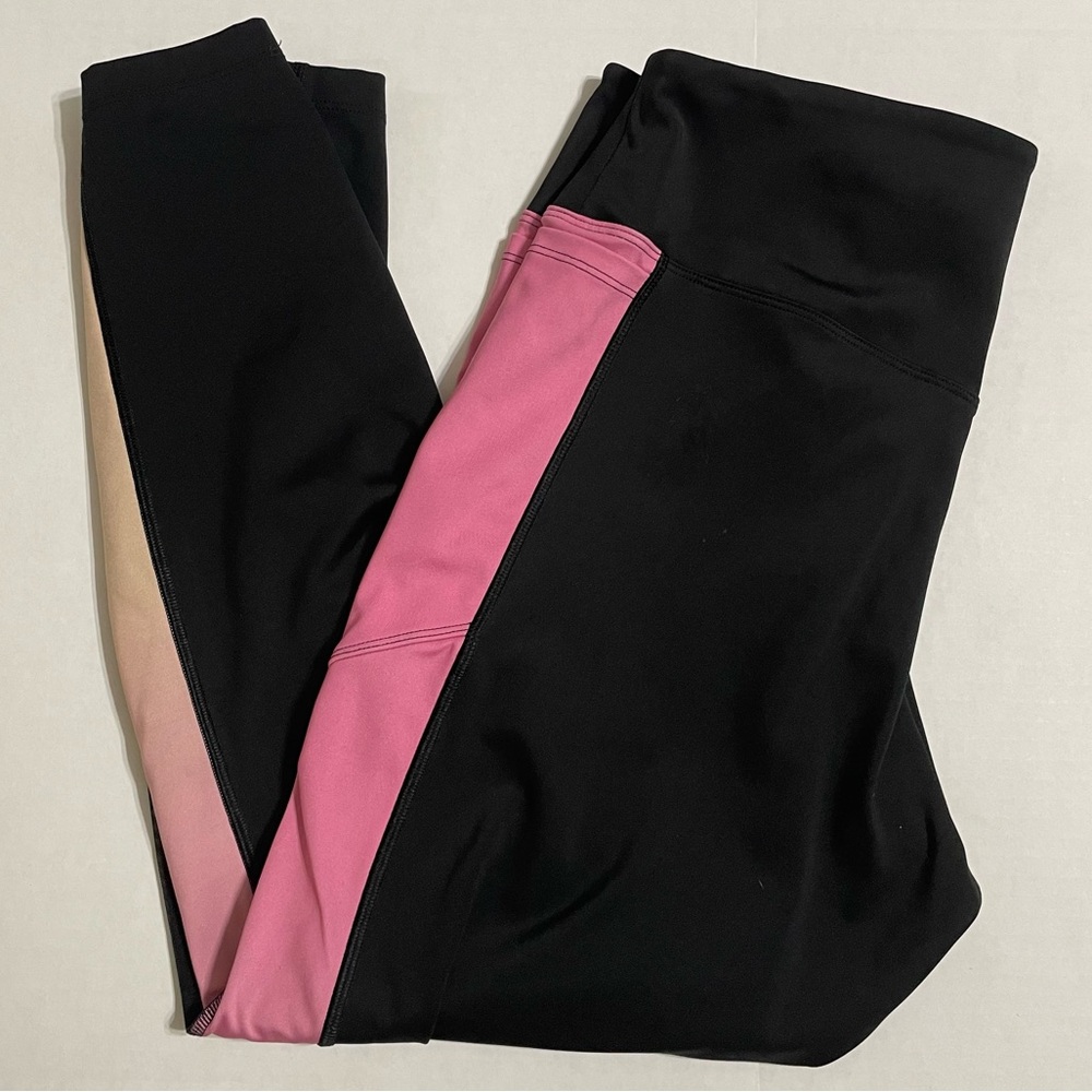 Pink‎ Active High Waist Seamless Ombre Full Length Leggings Tights XL